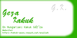 geza kakuk business card